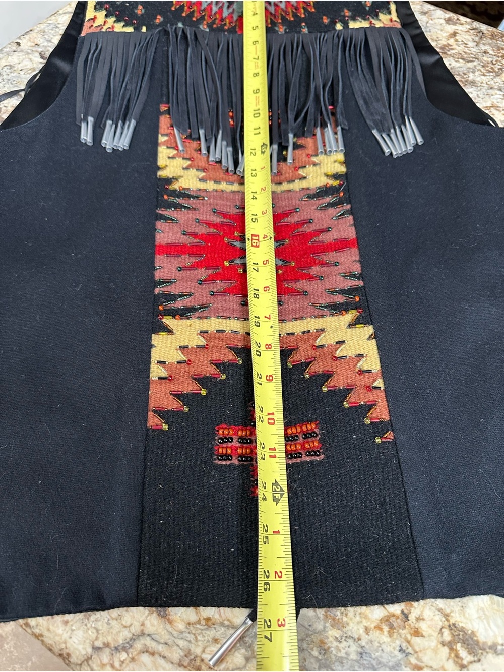 Gorgeous vtg Krista Koeppe designer wool beaded vest w fringe collectible
Rare - Picture 16 of 16